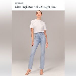 Abercrombie Ultra High Rise Ankle Straight jeans